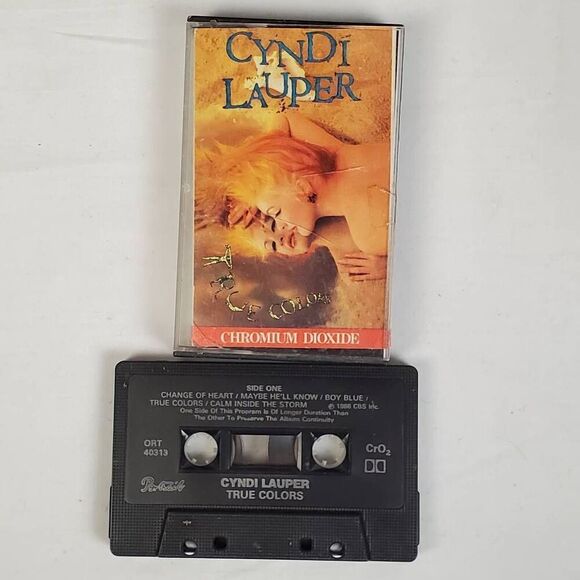 Cyndi Lauper - True Colors Cassette Tape 1986 Portrait - Picture 1 of 2